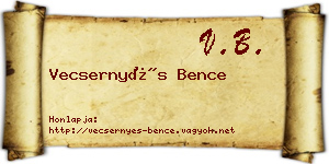 Vecsernyés Bence névjegykártya